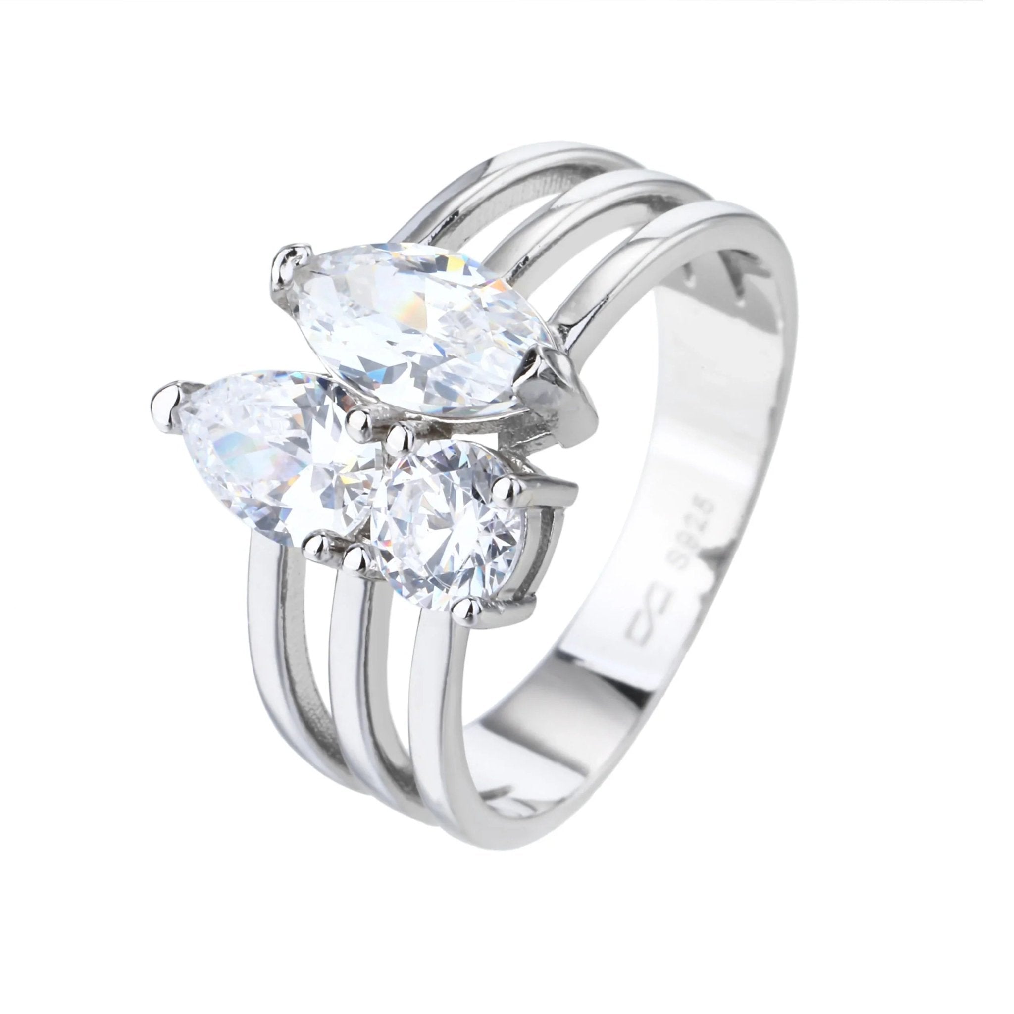 טבעת כסף 925 משובצת זירקון – יוקרה עדינה - | Kalimira Jewelry | תכשיטי כסף Kalimira | إكسسوارات فضة Kalimira