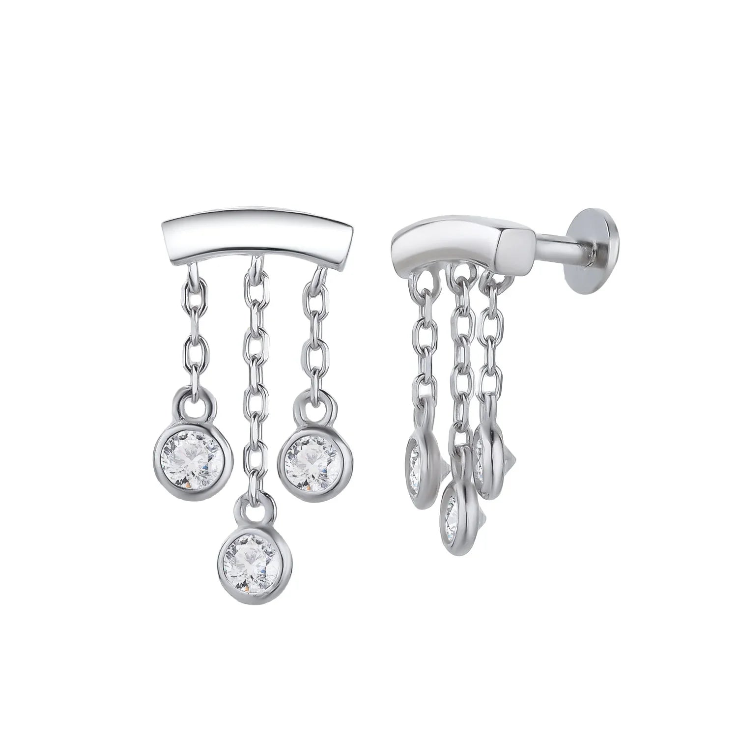 פירסינג כסף – עיצוב עדין ונשי - | Kalimira Jewelry | תכשיטי כסף Kalimira | إكسسوارات فضة Kalimira