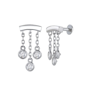 פירסינג כסף – עיצוב עדין ונשי - | Kalimira Jewelry | תכשיטי כסף Kalimira | إكسسوارات فضة Kalimira