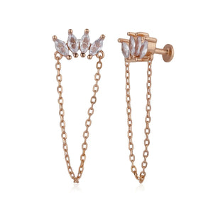 פירסינג כסף – עיצוב עדין ונשי - | Kalimira Jewelry | תכשיטי כסף Kalimira | إكسسوارات فضة Kalimira