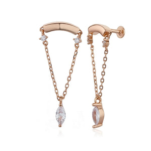 פירסינג כסף – עיצוב עדין ונשי - | Kalimira Jewelry | תכשיטי כסף Kalimira | إكسسوارات فضة Kalimira