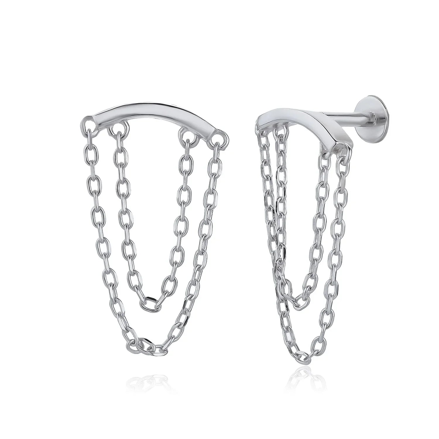 פירסינג כסף – עיצוב עדין ונשי - | Kalimira Jewelry | תכשיטי כסף Kalimira | إكسسوارات فضة Kalimira