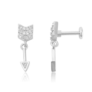 פירסינג כסף – עיצוב עדין ונשי - | Kalimira Jewelry | תכשיטי כסף Kalimira | إكسسوارات فضة Kalimira