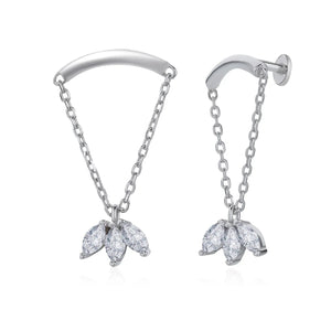 פירסינג כסף – עיצוב עדין ונשי - | Kalimira Jewelry | תכשיטי כסף Kalimira | إكسسوارات فضة Kalimira