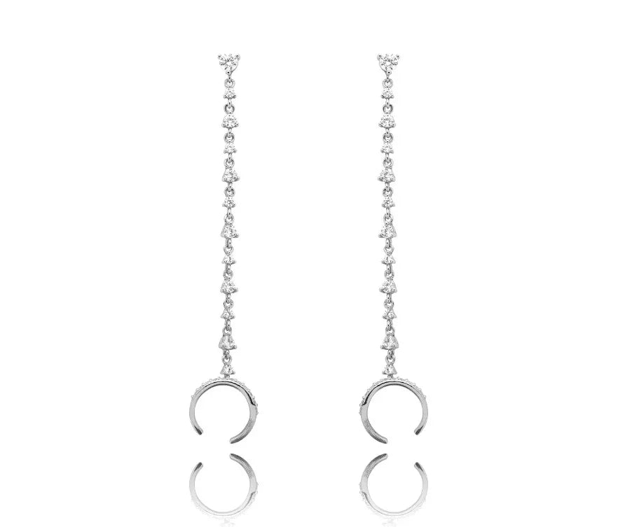 עגילי ערב כסף 925 משובצים – יוקרה לאירועים - | Kalimira Jewelry | תכשיטי כסף Kalimira | إكسسوارات فضة Kalimira