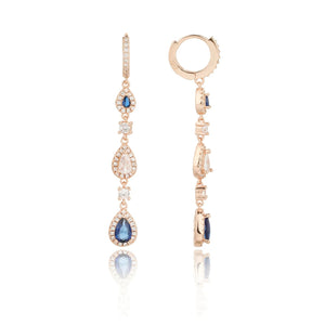 עגילי ערב כסף 925 משובצים – יוקרה לאירועים - | Kalimira Jewelry | תכשיטי כסף Kalimira | إكسسوارات فضة Kalimira