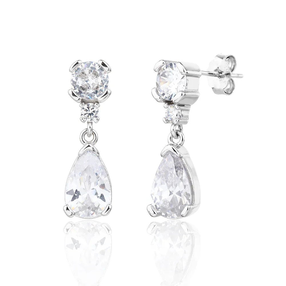 עגילי ערב כסף 925 משובצים – יוקרה לאירועים - | Kalimira Jewelry | תכשיטי כסף Kalimira | إكسسوارات فضة Kalimira