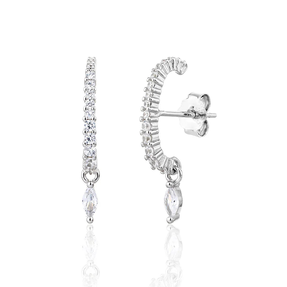 עגילי ערב כסף 925 משובצים – יוקרה לאירועים - | Kalimira Jewelry | תכשיטי כסף Kalimira | إكسسوارات فضة Kalimira