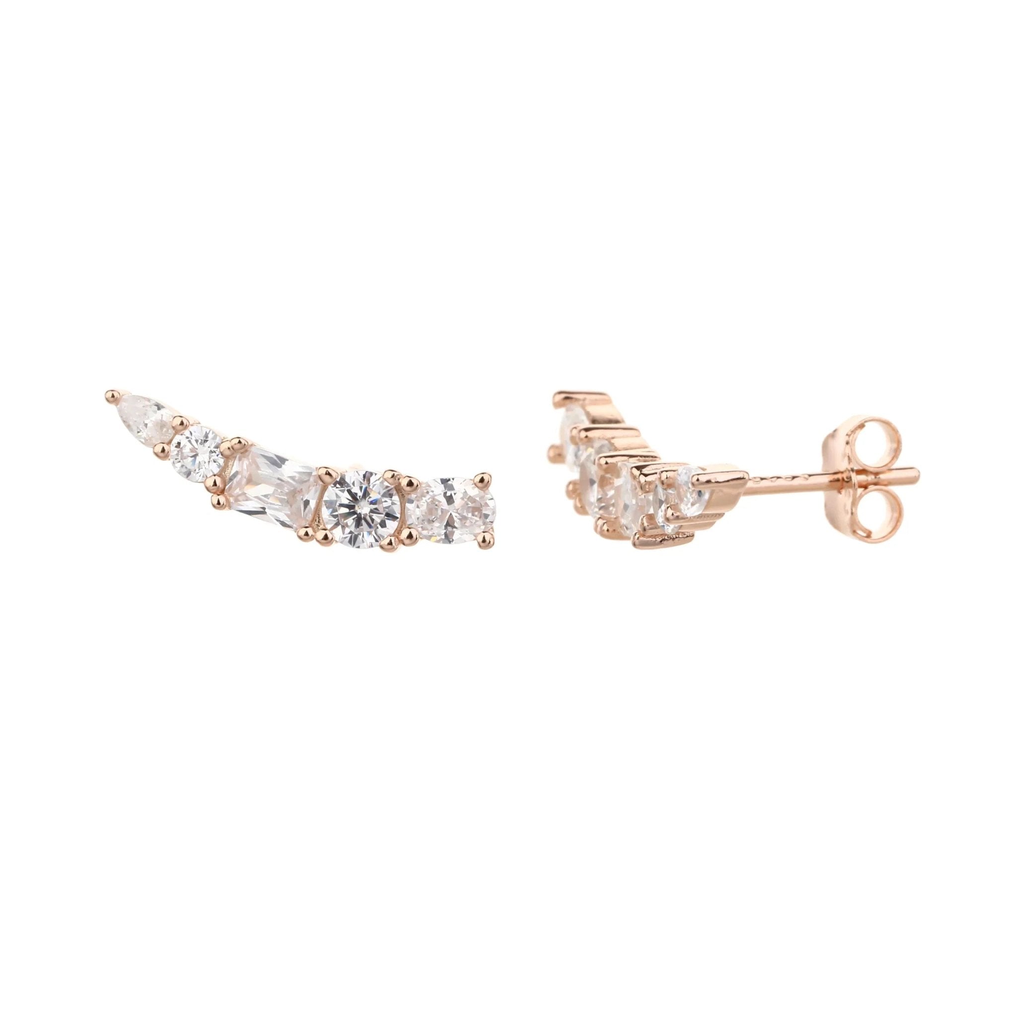 עגילי כסף 925 צמודים – מראה קלאסי ועדין - | Kalimira Jewelry | תכשיטי כסף Kalimira | إكسسوارات فضة Kalimira