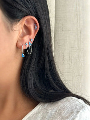 עגילי כסף 925 צמודים – מראה קלאסי ועדין - | Kalimira Jewelry | תכשיטי כסף Kalimira | إكسسوارات فضة Kalimira