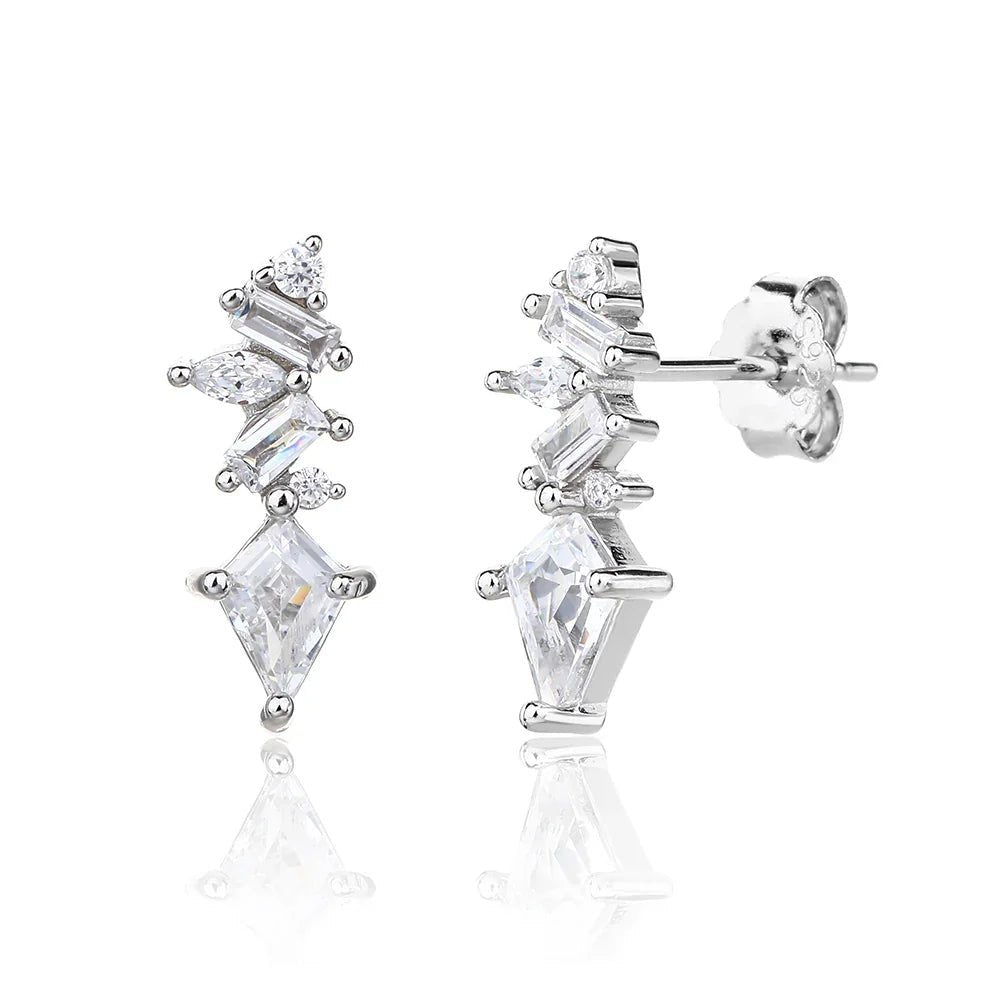 עגילי כסף 925 צמודים – מראה קלאסי ועדין - | Kalimira Jewelry | תכשיטי כסף Kalimira | إكسسوارات فضة Kalimira