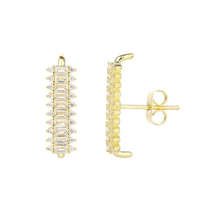 עגילי כסף 925 צמודים – מראה קלאסי ועדין - | Kalimira Jewelry | תכשיטי כסף Kalimira | إكسسوارات فضة Kalimira