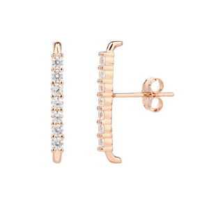 עגילי כסף 925 צמודים – מראה קלאסי ועדין - | Kalimira Jewelry | תכשיטי כסף Kalimira | إكسسوارات فضة Kalimira