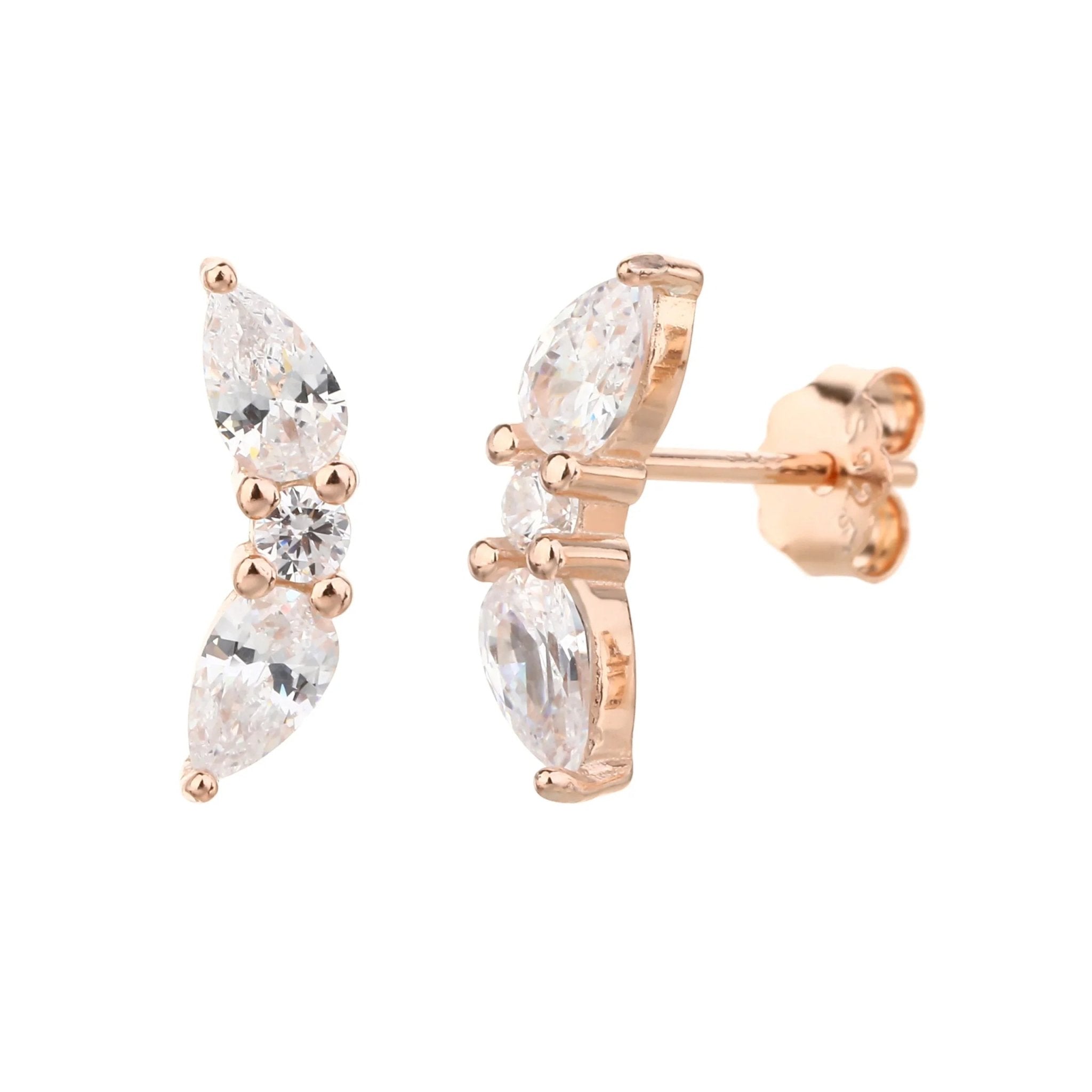 עגילי כסף 925 צמודים – מראה קלאסי ועדין - | Kalimira Jewelry | תכשיטי כסף Kalimira | إكسسوارات فضة Kalimira