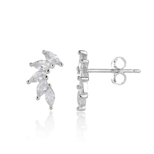 עגילי כסף 925 צמודים – מראה קלאסי ועדין - | Kalimira Jewelry | תכשיטי כסף Kalimira | إكسسوارات فضة Kalimira