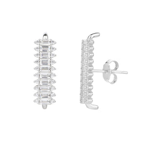 עגילי כסף 925 צמודים – מראה קלאסי ועדין - | Kalimira Jewelry | תכשיטי כסף Kalimira | إكسسوارات فضة Kalimira