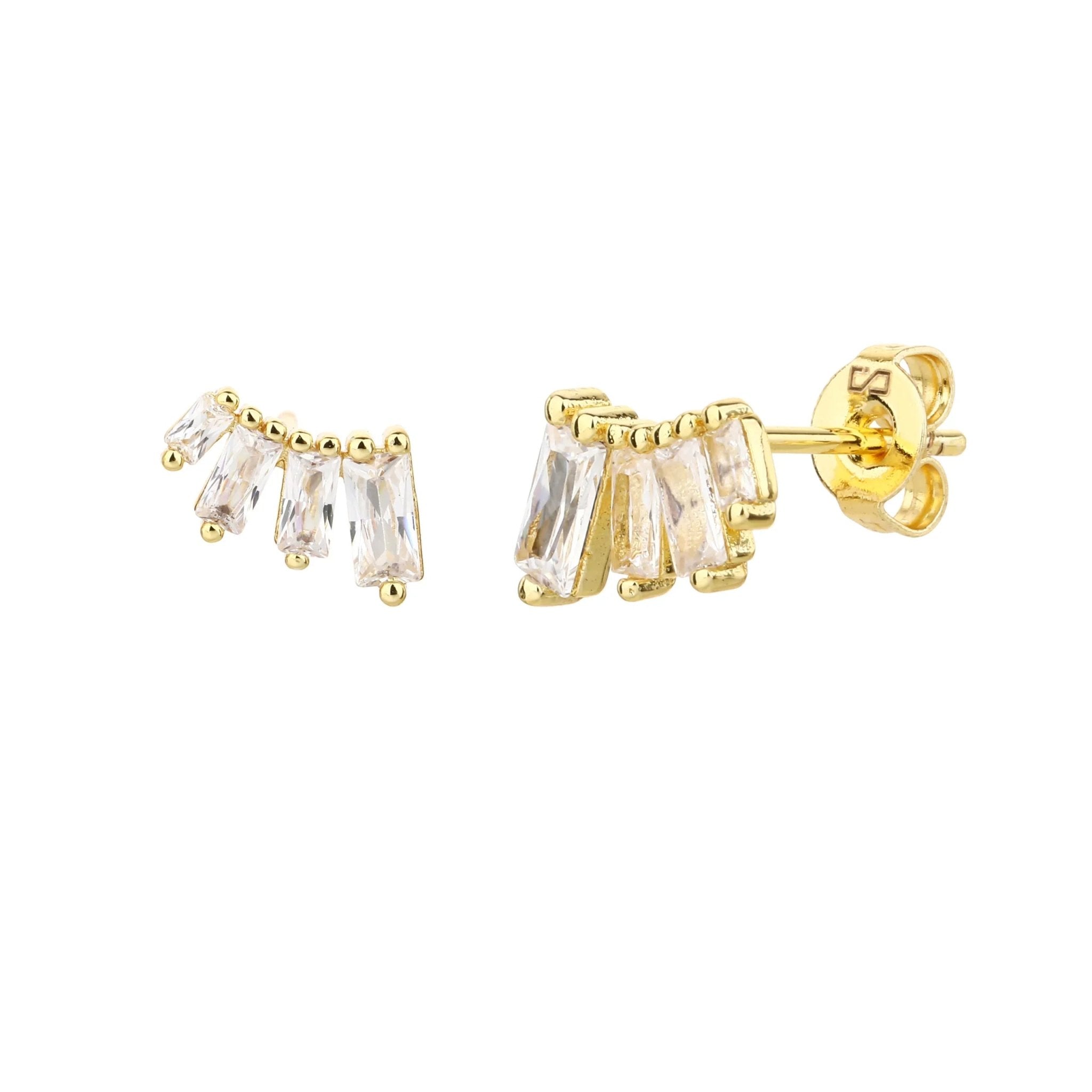 עגילי כסף 925 צמודים – מראה קלאסי ועדין - | Kalimira Jewelry | תכשיטי כסף Kalimira | إكسسوارات فضة Kalimira