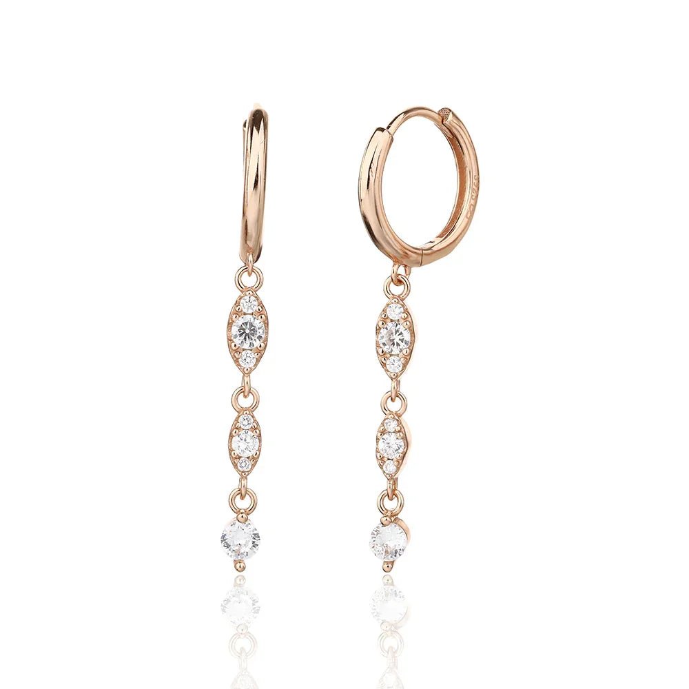 עגילי כסף 925 נופלים – אלגנטיות מתוחכמת - | Kalimira Jewelry | תכשיטי כסף Kalimira | إكسسوارات فضة Kalimira