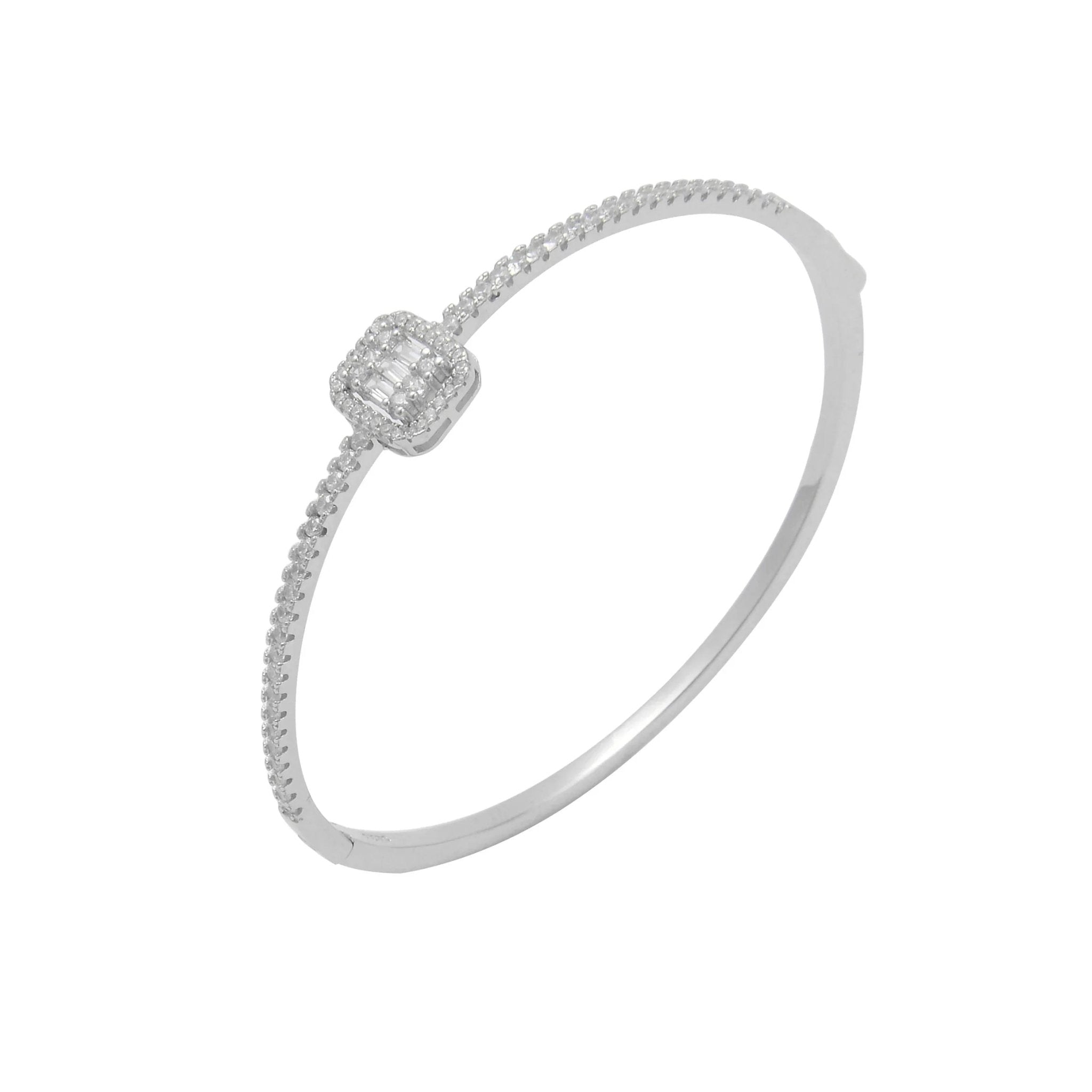 צמיד קשיח כסף 925 – מראה מינימליסטי - | Kalimira Jewelry | תכשיטי כסף Kalimira | إكسسوارات فضة Kalimira