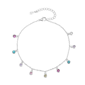 צמיד רגל כסף 925 עם תליון עדין – סטייל קיצי - | Kalimira Jewelry | תכשיטי כסף Kalimira | إكسسوارات فضة Kalimira