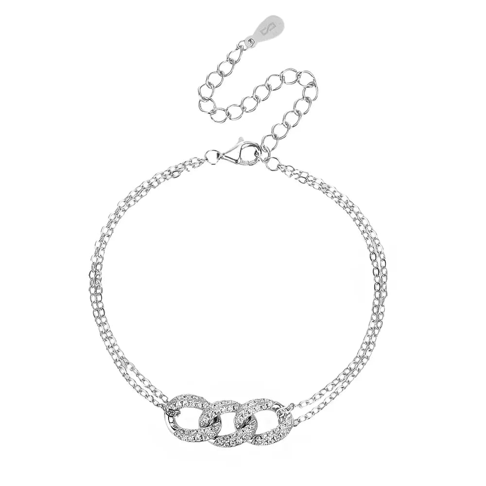 צמיד שרשרת כסף 925 – עיצוב אלגנטי יומיומי - | Kalimira Jewelry | תכשיטי כסף Kalimira | إكسسوارات فضة Kalimira