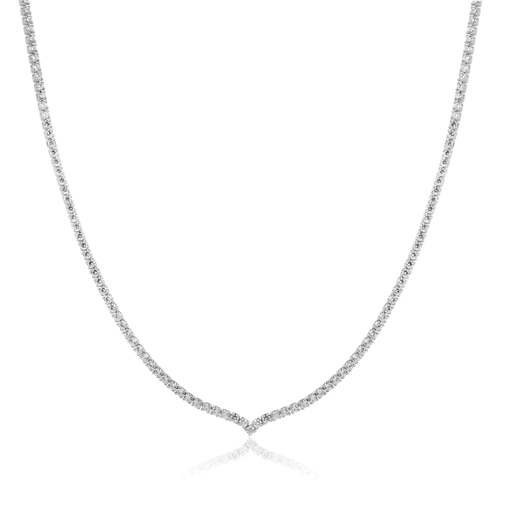 שרשרת קולר טניס כסף 925 – זוהר נשי - | Kalimira Jewelry | תכשיטי כסף Kalimira | إكسسوارات فضة Kalimira