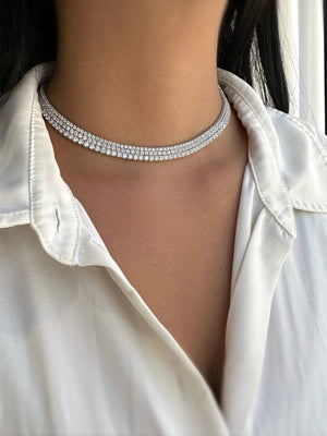 שרשרת קולר טניס כסף 925 – זוהר נשי - | Kalimira Jewelry | תכשיטי כסף Kalimira | إكسسوارات فضة Kalimira