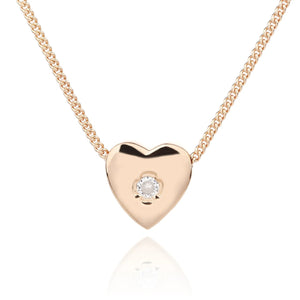 שרשרת לב מצופה רוז גולד – סטייל מודרני ונשי - | Kalimira Jewelry | תכשיטי כסף Kalimira | إكسسوارات فضة Kalimira