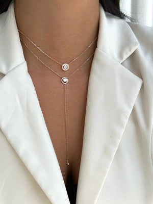 שרשרת עניבה נופלת כסף 925 – אלגנטיות מודרנית - | Kalimira Jewelry | תכשיטי כסף Kalimira | إكسسوارات فضة Kalimira