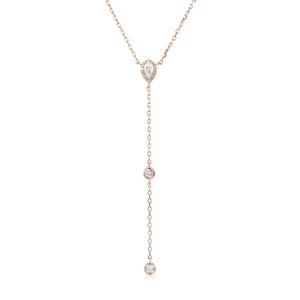 שרשרת עניבה נופלת כסף 925 – אלגנטיות מודרנית - | Kalimira Jewelry | תכשיטי כסף Kalimira | إكسسوارات فضة Kalimira