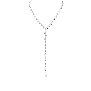 שרשרת עניבה נופלת כסף 925 – אלגנטיות מודרנית - | Kalimira Jewelry | תכשיטי כסף Kalimira | إكسسوارات فضة Kalimira