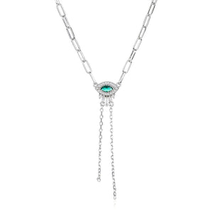 שרשרת עניבה נופלת כסף 925 – אלגנטיות מודרנית - | Kalimira Jewelry | תכשיטי כסף Kalimira | إكسسوارات فضة Kalimira