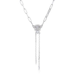 שרשרת עניבה נופלת כסף 925 – אלגנטיות מודרנית - | Kalimira Jewelry | תכשיטי כסף Kalimira | إكسسوارات فضة Kalimira