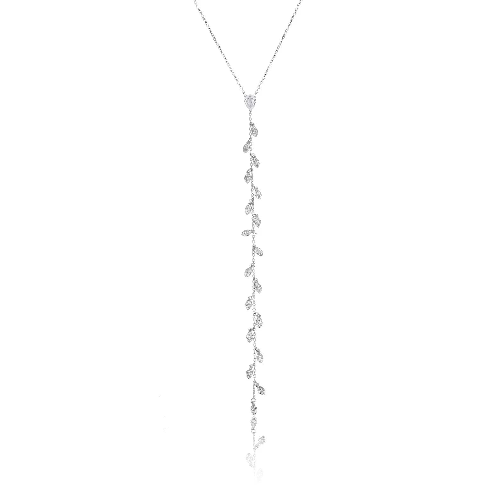 שרשרת עניבה נופלת כסף 925 – אלגנטיות מודרנית - | Kalimira Jewelry | תכשיטי כסף Kalimira | إكسسوارات فضة Kalimira