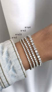 צמיד טניס ZSI056-1-2.5mm כסף  | יוקרה שמתאימה לכל רגע ✨