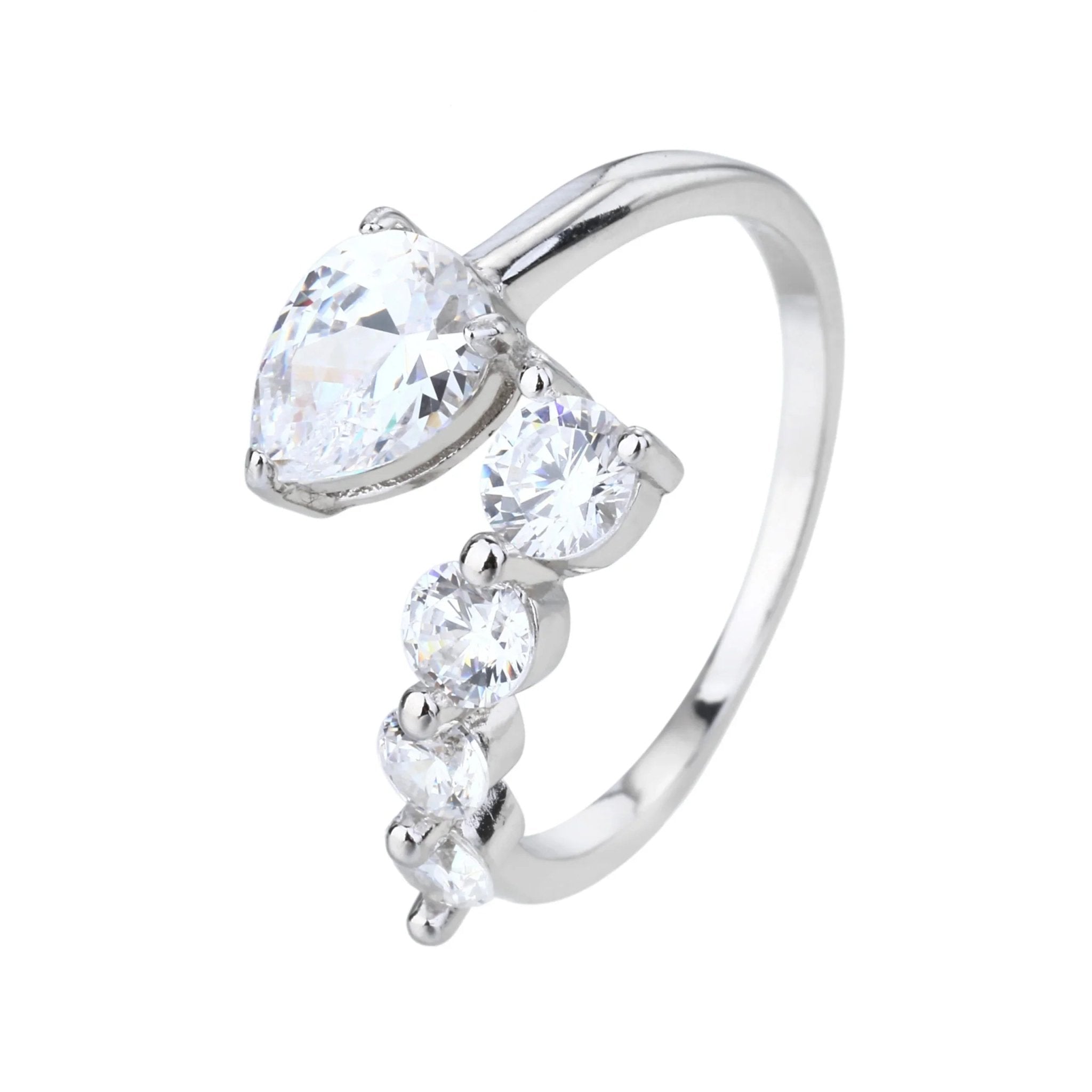 טבעת כסף 925 משובצת זירקון – עיצוב יוקרתי ועדין בעבודת אומן לאלגנטיות - | Kalimira Jewelry | תכשיטי כסף Kalimira | إكسسوارات فضة Kalimira