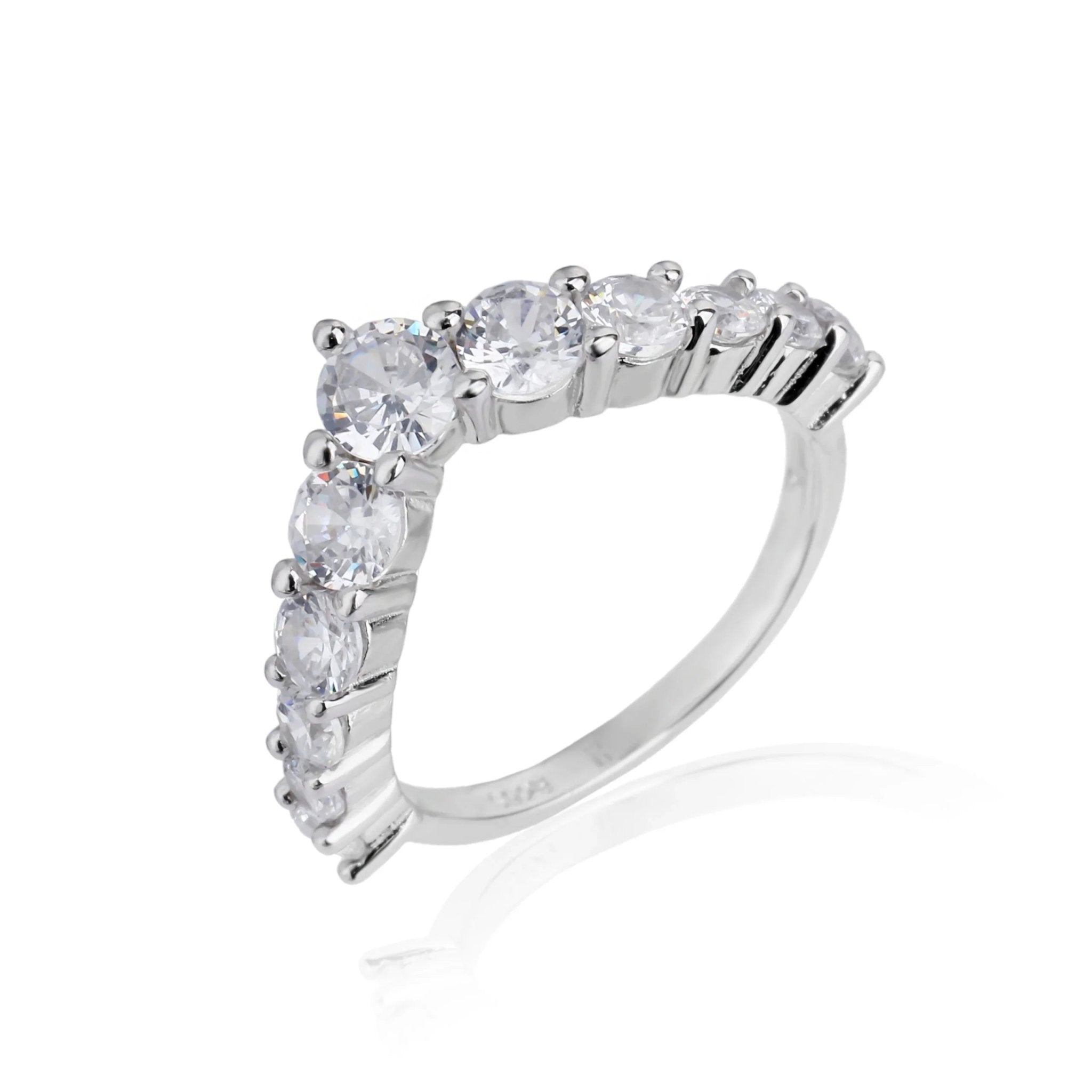 טבעת כסף 925 משובצת זירקון – יוקרה עדינה - | Kalimira Jewelry | תכשיטי כסף Kalimira | إكسسوارات فضة Kalimira