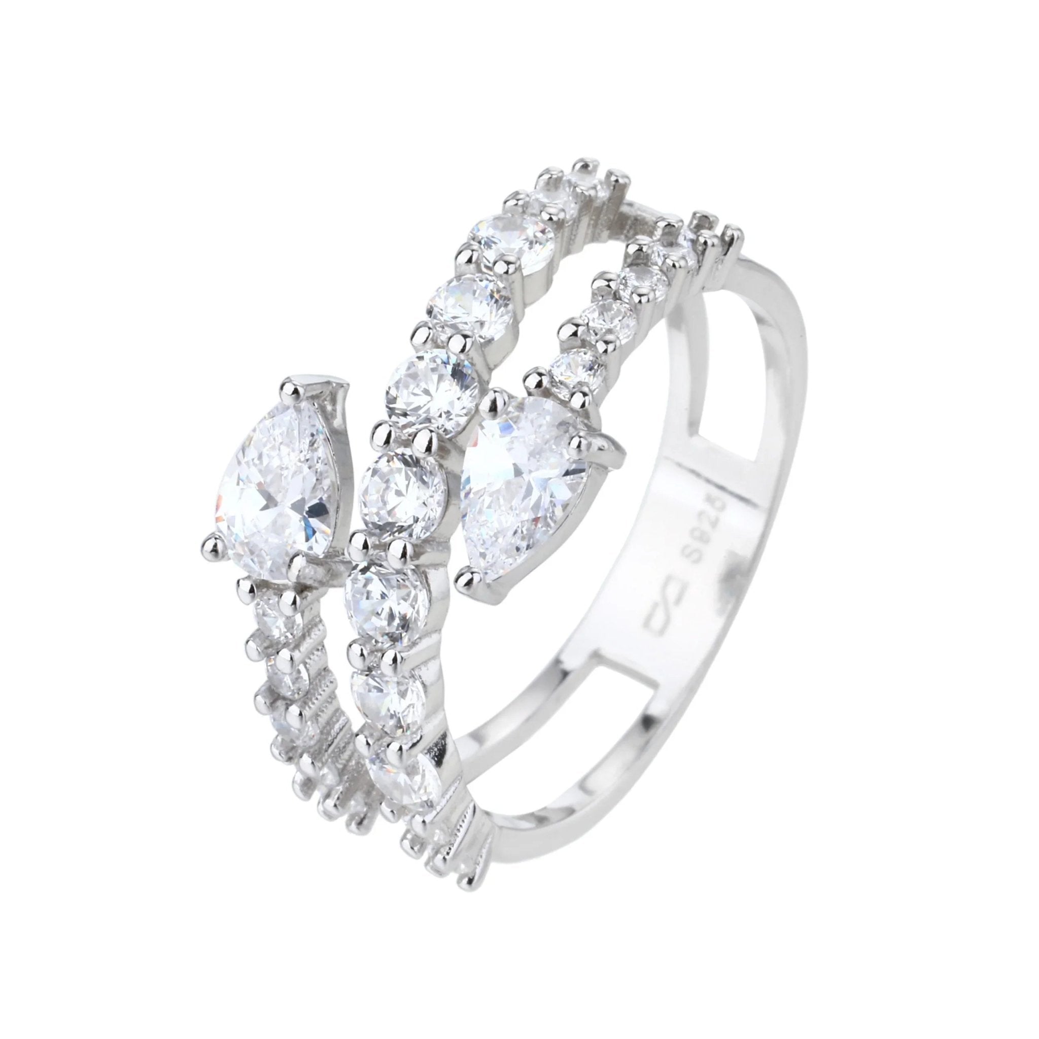 טבעת כסף 925 משובצת זירקון – יוקרה עדינה - | Kalimira Jewelry | תכשיטי כסף Kalimira | إكسسوارات فضة Kalimira