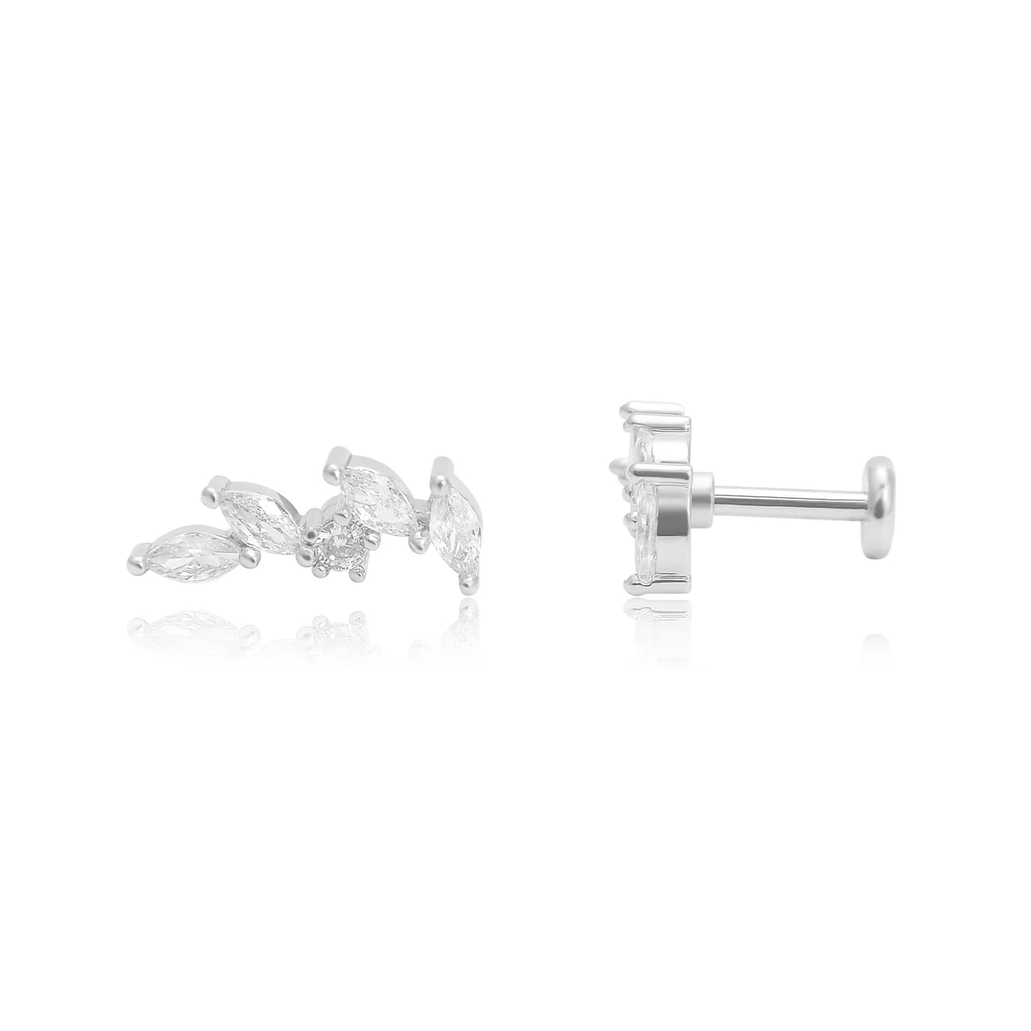 פירסינג כסף – עיצוב עדין ונשי - | Kalimira Jewelry | תכשיטי כסף Kalimira | إكسسوارات فضة Kalimira