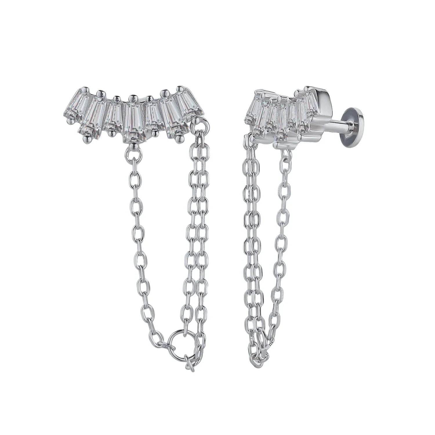 פירסינג כסף – עיצוב עדין ונשי - | Kalimira Jewelry | תכשיטי כסף Kalimira | إكسسوارات فضة Kalimira