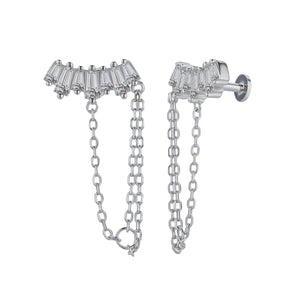 פירסינג כסף – עיצוב עדין ונשי - | Kalimira Jewelry | תכשיטי כסף Kalimira | إكسسوارات فضة Kalimira