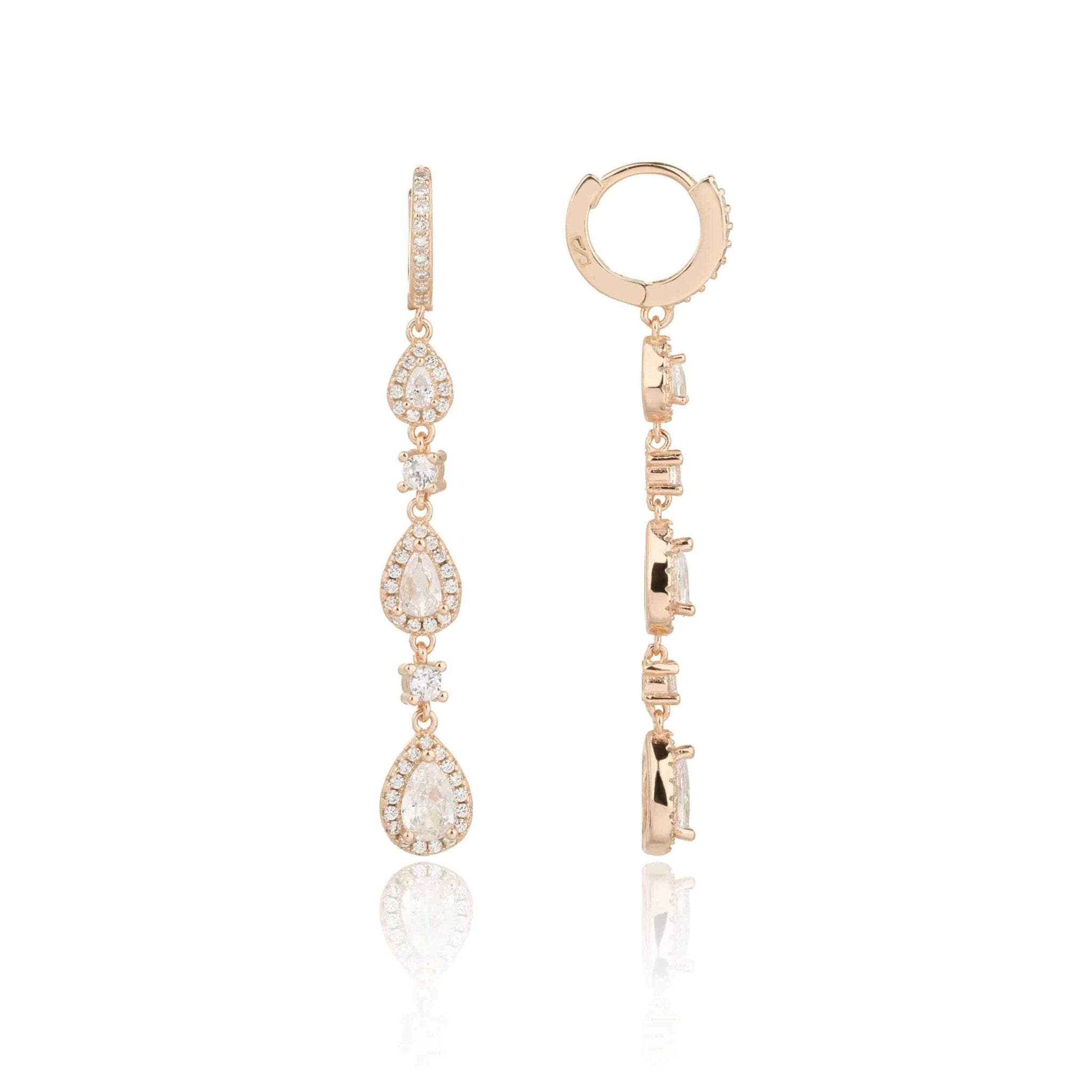 עגילי ערב כסף 925 משובצים – יוקרה לאירועים - | Kalimira Jewelry | תכשיטי כסף Kalimira | إكسسوارات فضة Kalimira