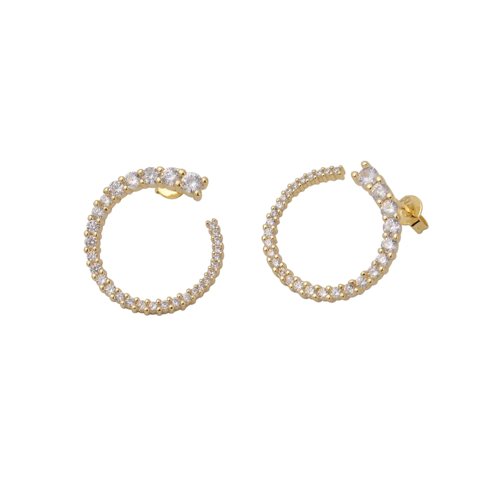 עגילי ערב כסף 925 משובצים – יוקרה לאירועים - | Kalimira Jewelry | תכשיטי כסף Kalimira | إكسسوارات فضة Kalimira