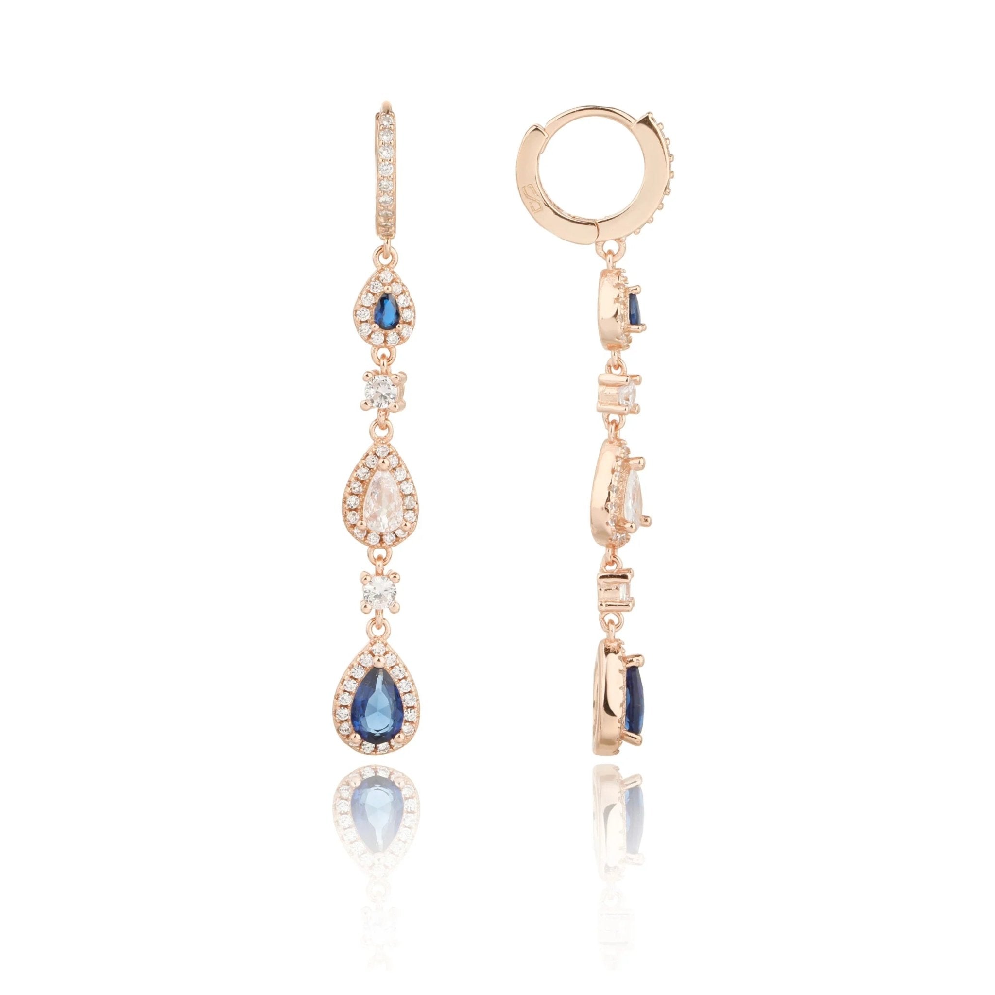 עגילי ערב כסף 925 משובצים – יוקרה לאירועים - | Kalimira Jewelry | תכשיטי כסף Kalimira | إكسسوارات فضة Kalimira