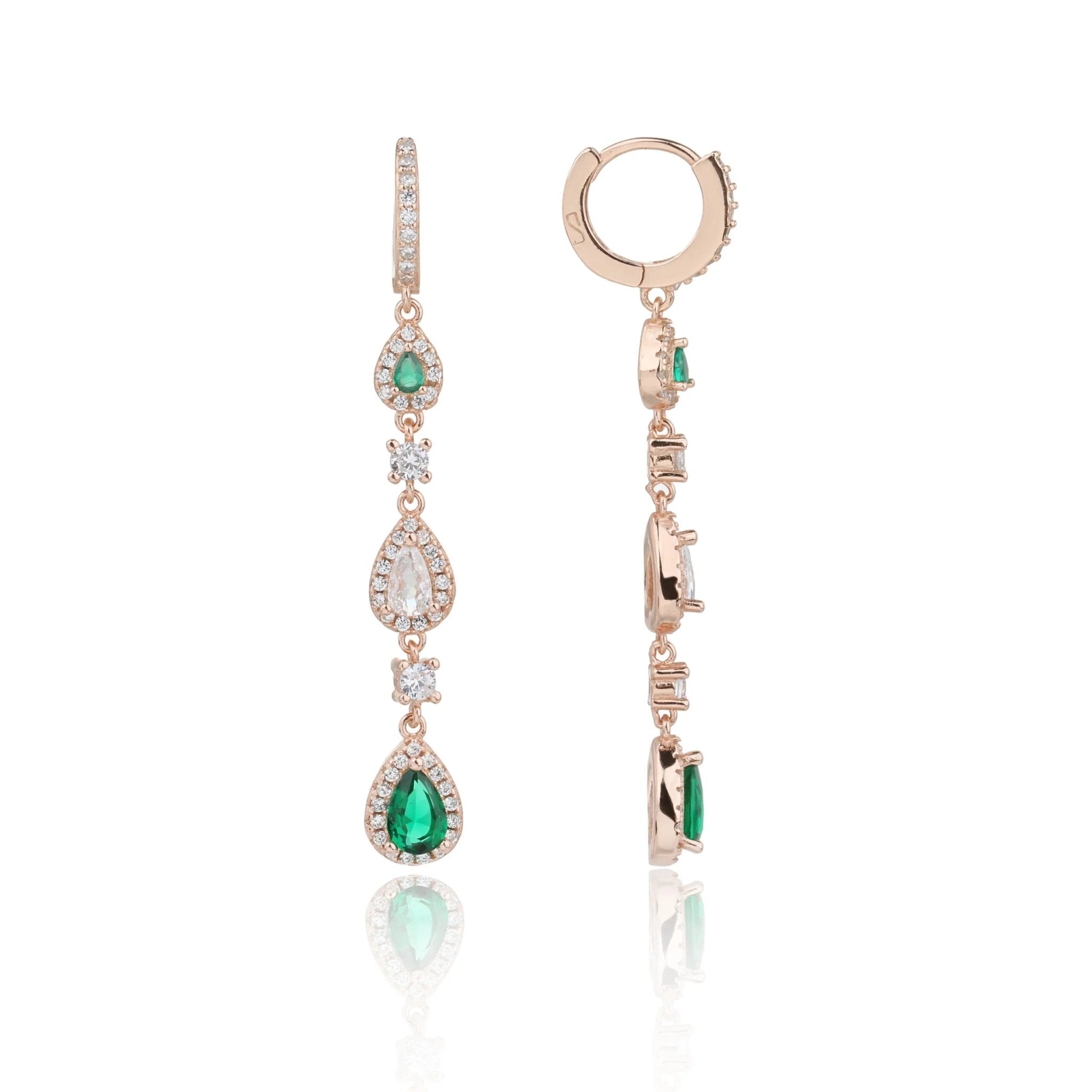 עגילי ערב כסף 925 משובצים – יוקרה לאירועים - | Kalimira Jewelry | תכשיטי כסף Kalimira | إكسسوارات فضة Kalimira