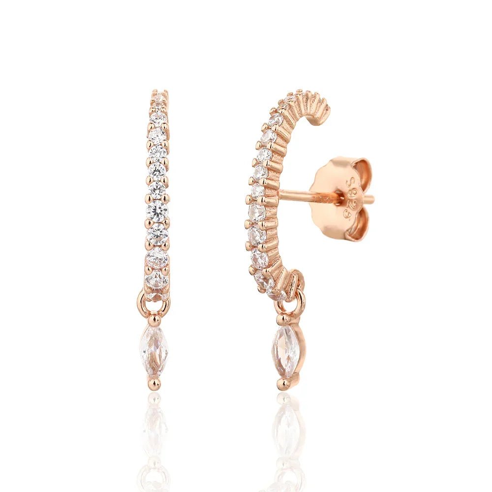 עגילי ערב כסף 925 משובצים – יוקרה לאירועים - | Kalimira Jewelry | תכשיטי כסף Kalimira | إكسسوارات فضة Kalimira