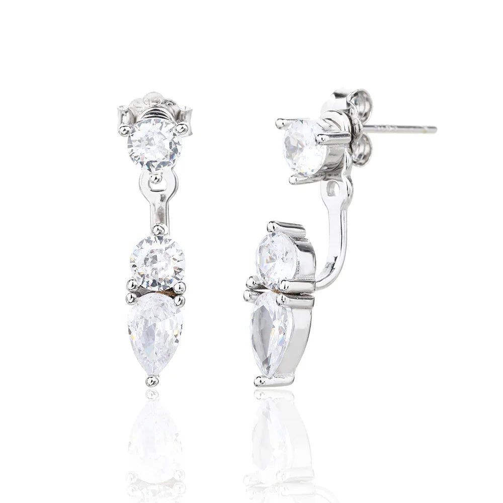 עגילי ערב כסף 925 משובצים – יוקרה לאירועים - | Kalimira Jewelry | תכשיטי כסף Kalimira | إكسسوارات فضة Kalimira