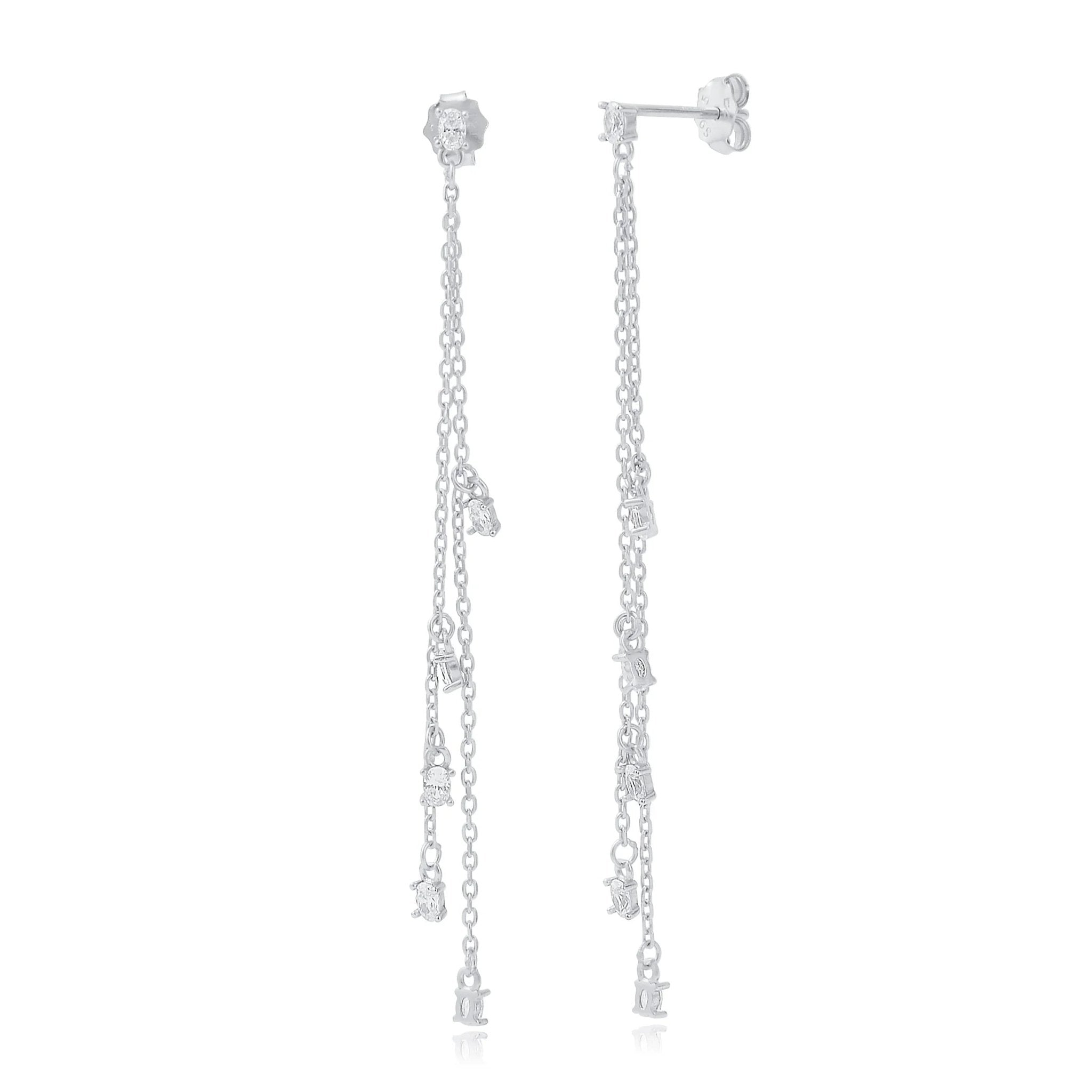 עגילי ערב כסף 925 משובצים – יוקרה לאירועים - | Kalimira Jewelry | תכשיטי כסף Kalimira | إكسسوارات فضة Kalimira