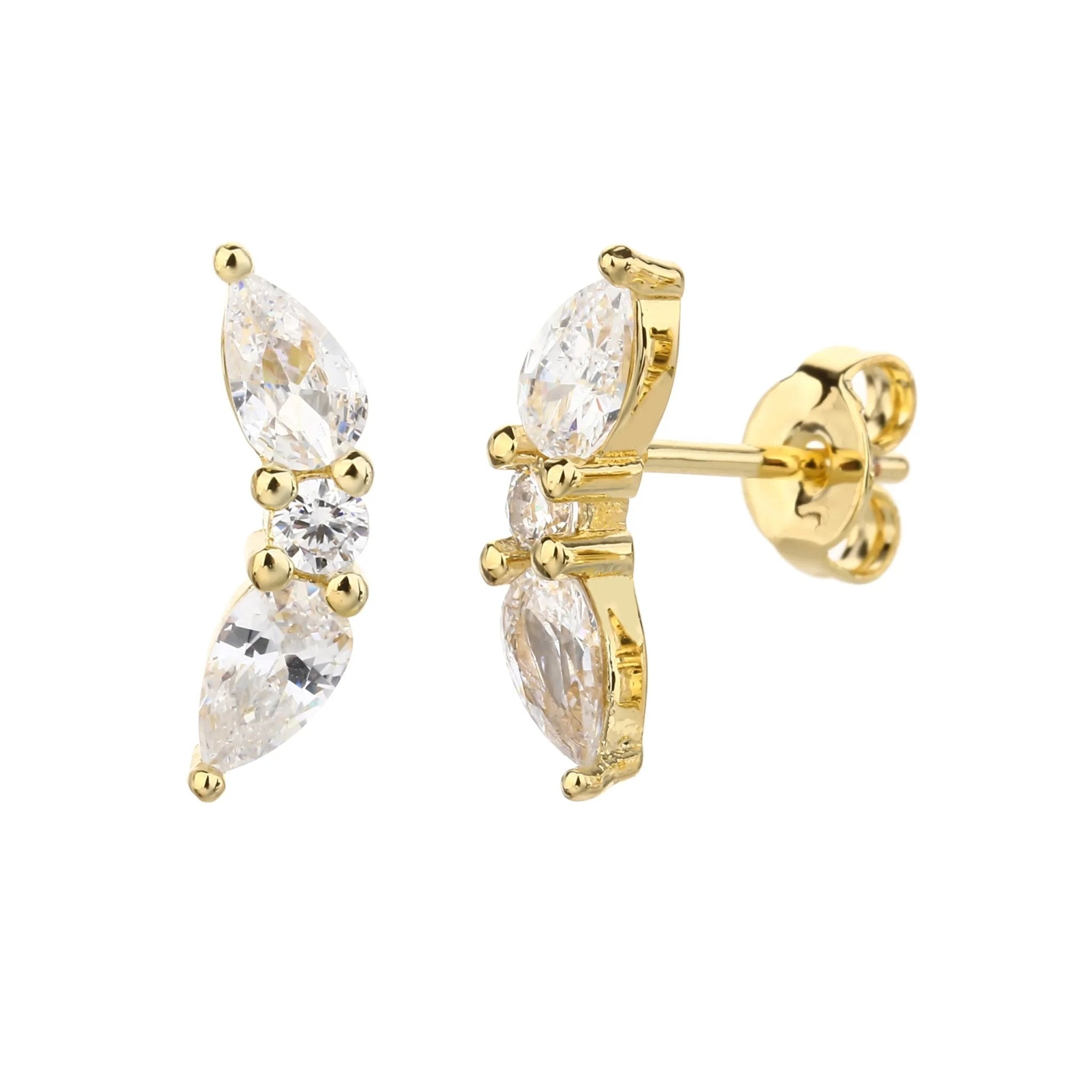 עגילי כסף 925 צמודים – מראה קלאסי ועדין - | Kalimira Jewelry | תכשיטי כסף Kalimira | إكسسوارات فضة Kalimira