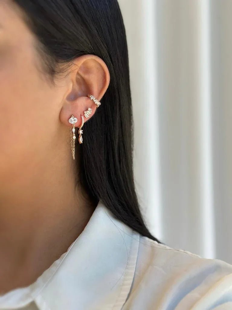 עגילי כסף 925 צמודים – מראה קלאסי ועדין - | Kalimira Jewelry | תכשיטי כסף Kalimira | إكسسوارات فضة Kalimira